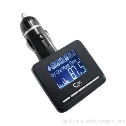 Car FM Transmitter, Aux-in Function, Supports Multiple Languages, USB/SD Card, with Large Screen